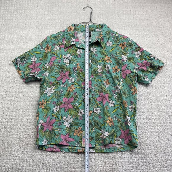 Maui & Sons Hawaiian Button Down Short Sleeve Men's Shirt Small Palm Tree Design - Picture 9 of 15